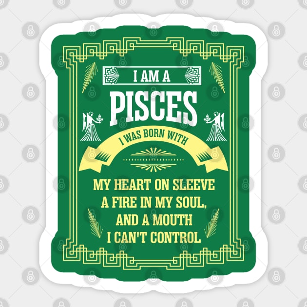 I am a Pisces! Sticker by variantees